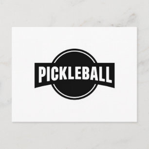 Postale Faire-part Conception de carte d'annonce de pickleball noir e