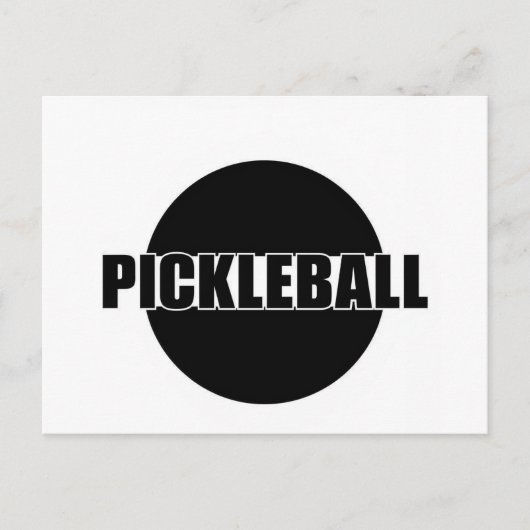 Postale Faire-part Conception de carte d'annonce de pickleball noir e (Devant)