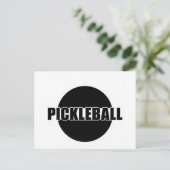 Postale Faire-part Conception de carte d'annonce de pickleball noir e (Debout devant)