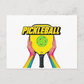Postale Faire-part Conception de carte d'annonce de pickleball noir e (Devant)