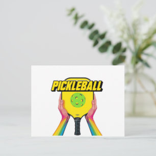 Postale Faire-part Conception de carte d'annonce de pickleball noir e