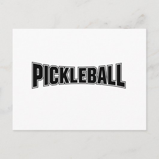 Postale Faire-part Conception de carte d'annonce de pickleball noir e (Devant)