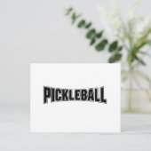 Postale Faire-part Conception de carte d'annonce de pickleball noir e (Debout devant)