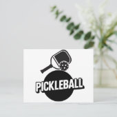 Postale Faire-part Conception de carte d'annonce de pickleball noir e (Debout devant)