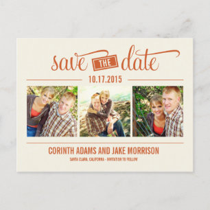 Postale Faire-part Date "THE" - Enregistrer La Carte Date