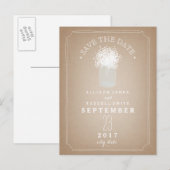 Postale Faire-part De carte de grange de pot de maçon du souffle du (Devant / Derrière)