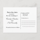 Postale Faire-part Deep Navy Blue Steet Lights Enregistrer la carte D (Dos)