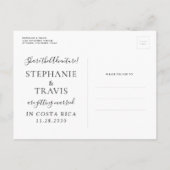 Postale Faire-part Destination Mariage Enregistrer la date Gold Carte (Dos)