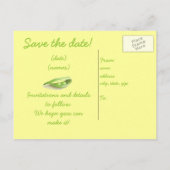 Postale Faire-part Deux petits pois dans la même cosse - carte de sau (Dos)