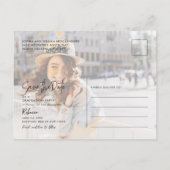 Postale Faire-part Diplômé 2025 Photo de promo Carte de rappel de dat (Dos)