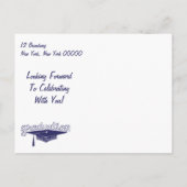 Postale Faire-part Diplômé Enregistrer La Carte Date (Dos)