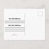 Postale Faire-part Drôle Nous avons Déplacé la carte (Dos)