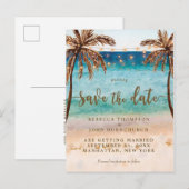 Postale Faire-part économies de mariage de plage de boho la carte (Devant / Derrière)
