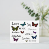 Postale Faire-part Écriture d'amour Papillon Carte de sauvegarde de d (Debout devant)