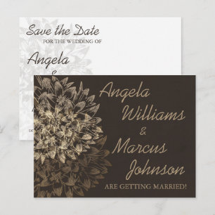 Postale Faire-part Élégante carte de rappel de date de mariage