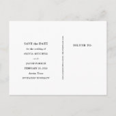 Postale Faire-part Emerald Glamour | Carte de sauvegarde de date de m (Dos)