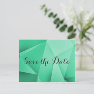 Postale Faire-part Emerald Jewel Tones Enregistrer la date Carte post