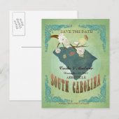Postale Faire-part Enregistrer La Carte Date-Caroline Du Sud Avec Un (Devant / Derrière)