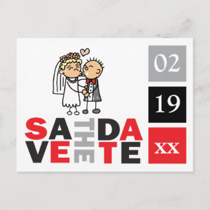 Postale Faire-part Enregistrer La Date Carte photo Mariage Mariée Gro