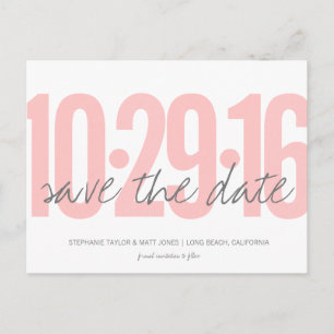 Postale Faire-part Enregistrer la date carte postale, grande date, ro