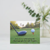 Postale Faire-part Enregistrer La Date Carte Postale-Thème De Golf (Debout devant)