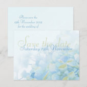 Postale Faire-part Enregistrer la date mariage hydrangea carte postal (Devant / Derrière)