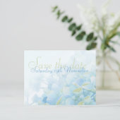 Postale Faire-part Enregistrer la date mariage hydrangea carte postal (Debout devant)