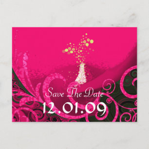 Postale Faire-part Enregistrer la date Rasberry Cala Lily Carte posta
