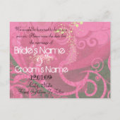 Postale Faire-part Enregistrer la date Rasberry Cala Lily Carte posta (Dos)