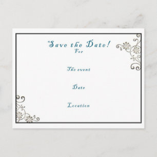 Postale Faire-part enregistrer la date remplir en blanc- style carte 