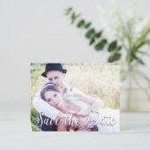 Postale Faire-part ENREGISTRER LA DATE Typographie de mariage Carte p (Debout devant)
