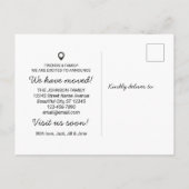 Postale Faire-part Épingle de carte de rue moderne Nous avons déménag (Dos)