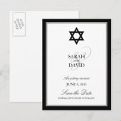 Postale Faire-part Étoile classique de David Carte de sauvegarde de m (Devant / Derrière)