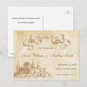 Postale Faire-part Fairytale Wedding Enregistrer la date Carte postal (Devant / Derrière)