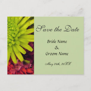 Postale Faire-part fleurs chrysanthemum enregistrer la carte de poste