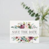 Postale Faire-part Fleurs de Campagne Rustique Mariage carte de réser (Debout devant)