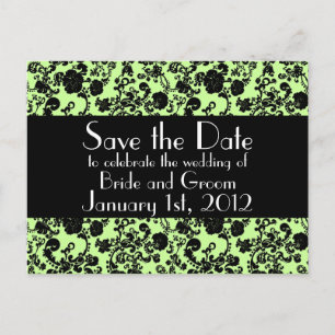 Postale Faire-part Floral Rococo Mariage, enregistrer la date carte p