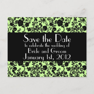Postale Faire-part Floral Rococo Mariage, enregistrer la date carte p
