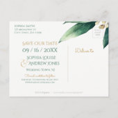 Postale Faire-part Flore botanique moderne rustique pour carte de sau (Dos)