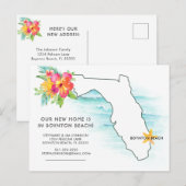 Postale Faire-part Floride Carte Ocean Waves Nouveau Accueil (Devant / Derrière)