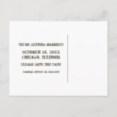 Postale Faire-part Fuchsia Steampunk Keys Enregistrer la date Carte p (Dos)