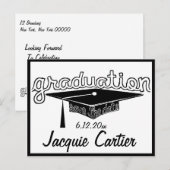 Postale Faire-part Graduation Enregistrer La Carte Date (Devant / Derrière)