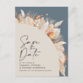 Postale Faire-part Graminée pampas bleue botanique moderne carte de s (Devant)