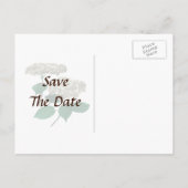 Postale Faire-part Grappes d'hydrangea blanche carte de sauvegarde (Dos)