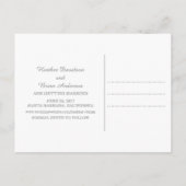 Postale Faire-part Gris subtil Damas Enregistrer la date Carte postal (Dos)