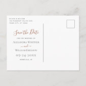 Postale Faire-part Herbe de Pampa Moderne en Terracotta - Carte de Sa (Dos)