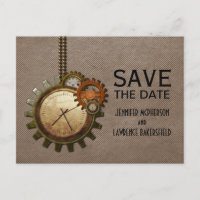 Horloge Vintage Mocha Enregistrer la date Carte po