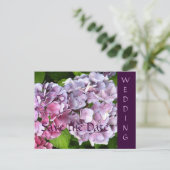 Postale Faire-part Hydrangea Wedding Enregistrer la date Carte postal (Debout devant)