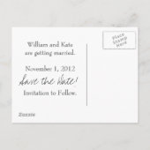 Postale Faire-part Jolie carte de mariage "Save the Date" (Dos)