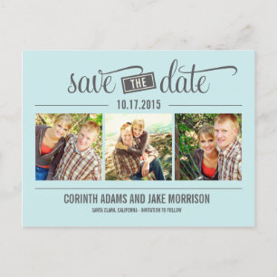Postale Faire-part "LA" Date - Carte de sauvegarde de la date
